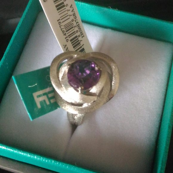 NWT EFFY Sterling Silver and Amethyst Ring Size 7 - Picture 2 of 3